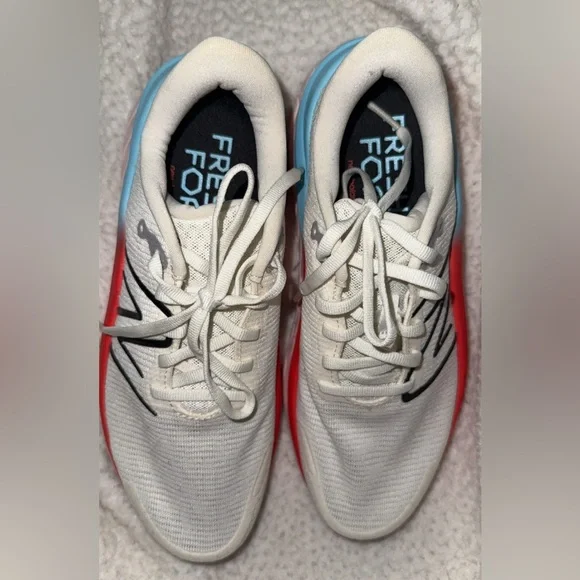 New Balance White and Pink Athletic Sneakers - Picture 2 of 7